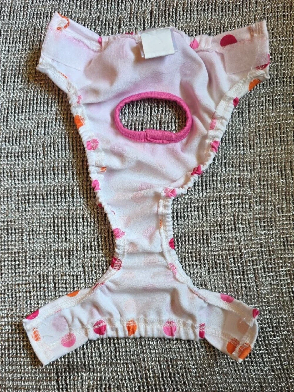 Pink Polka Dot Ruffle Swim Set for Babe Dog